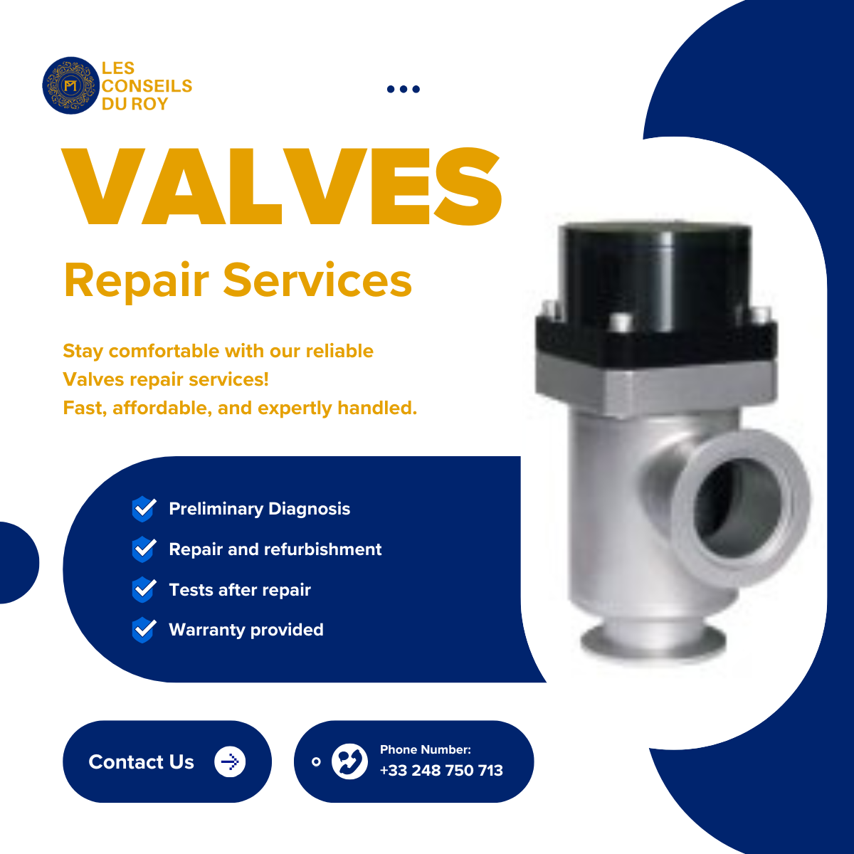 réparation de vannes pneumatiques